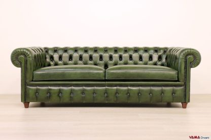 divano chesterfield verde