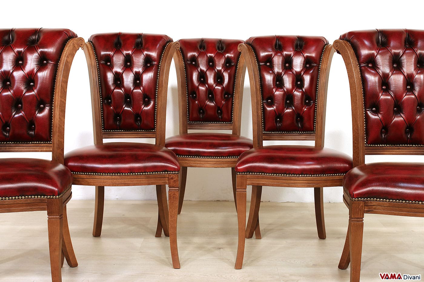 Due varianti di elegante sedia in faggio chiaro seduta imbottita x cucina,  salotto V-90.72B-71